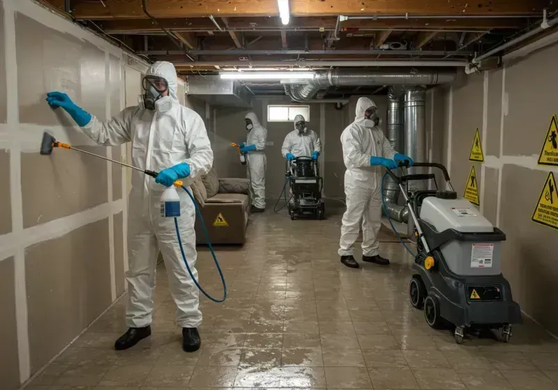 Basement Moisture Removal and Structural Drying process in Lea County, NM